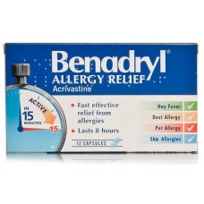 Benadryl allergy relief capsules